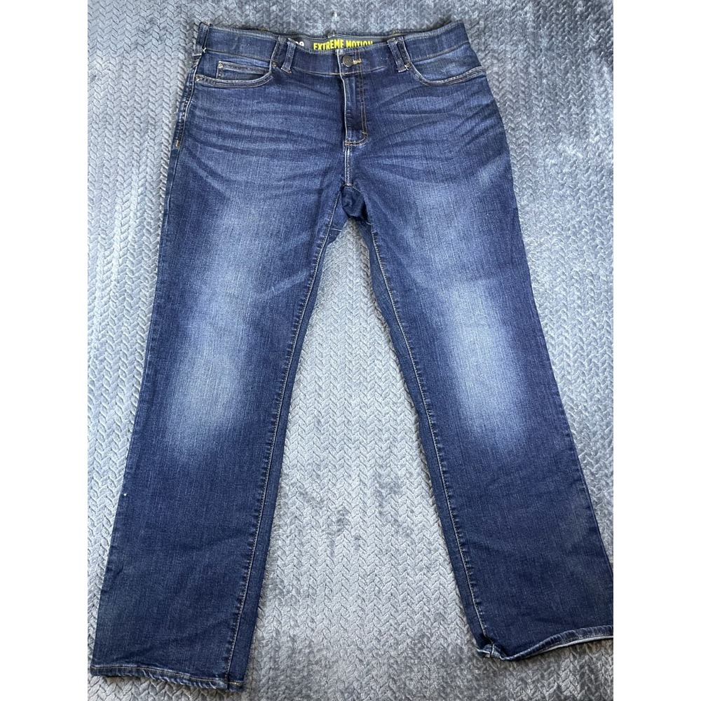 Lee Extreme Motion Bootcut Jeans Mens 38x32 Blue Medium Wash Regular Fit 2015146